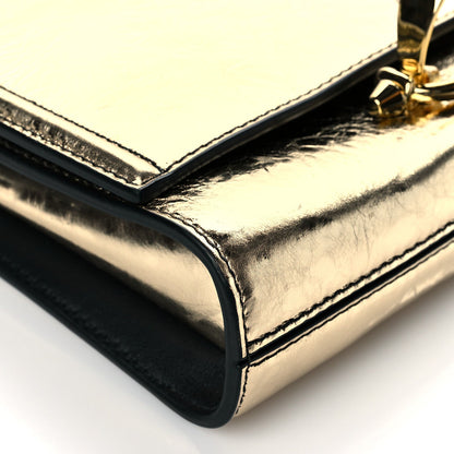 Small Story Gold Leather Bag - Elegant Alex McQueen Shoulder Accessory -   Shop Bags LLC 