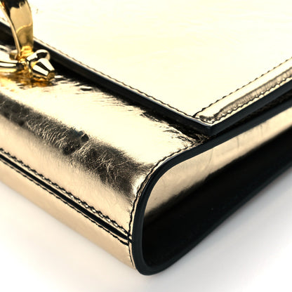 Small Story Gold Leather Bag - Elegant Alex McQueen Shoulder Accessory -   Shop Bags LLC 