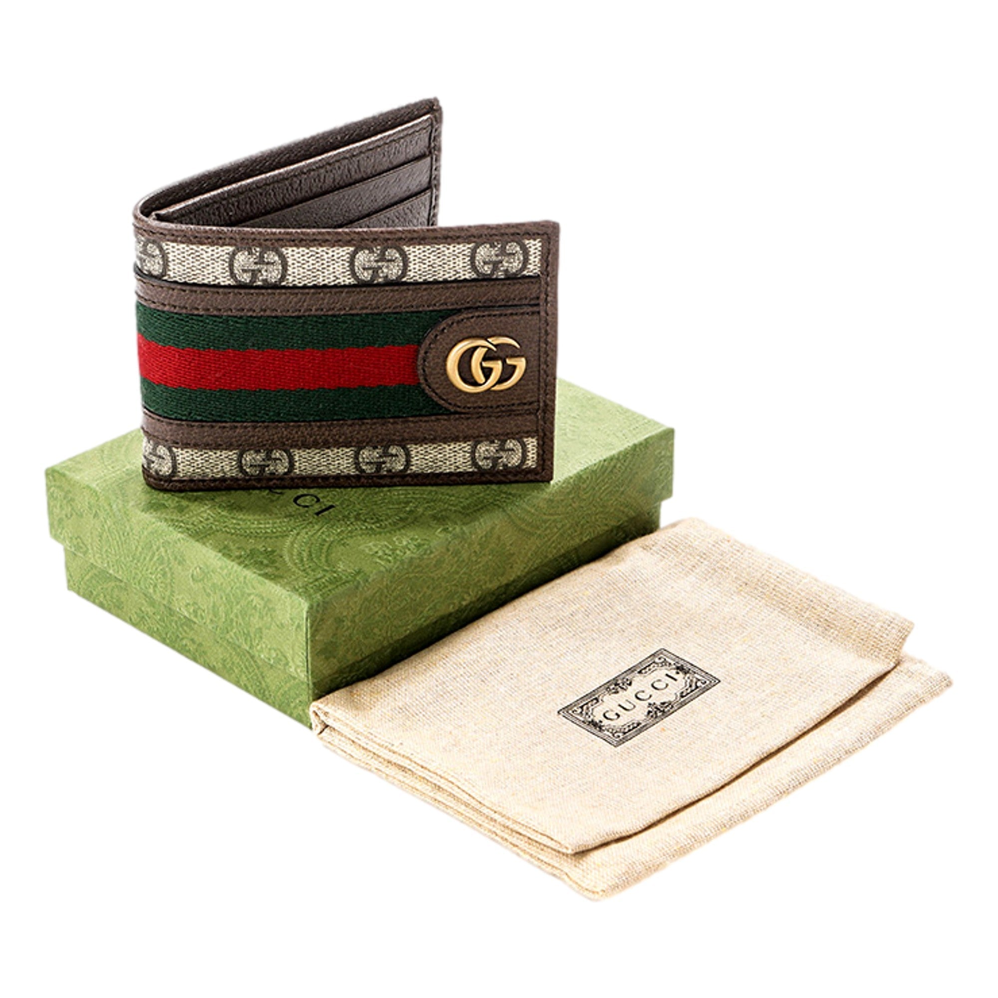 Stripe Mini Bifold Wallet - Gucci Ophidia GG Canvas Elegance -   Shop Bags LLC