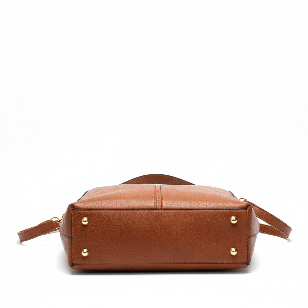 Stylish Brown Leather Tote Bag - Chic & Elegant Handbag Pouch -   Shop Bags LLC