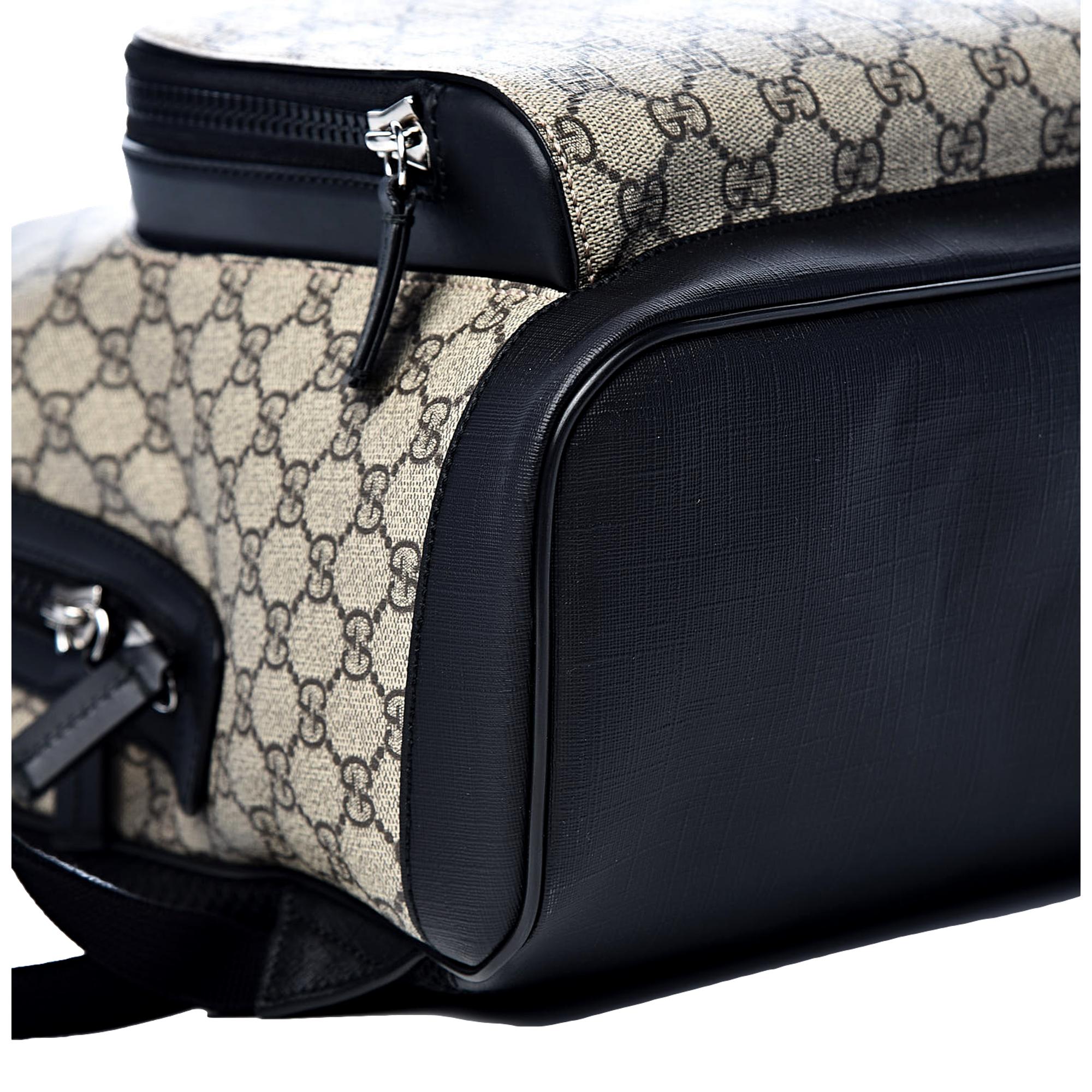 Stylish Gucci Backpack Men Black - Durable GG Supreme Canvas -   Shop Bags LLC 