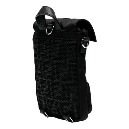 Stylish & Sustainable Small Fendi Backpack - Black Nylon Elegance -   Shop Bags 