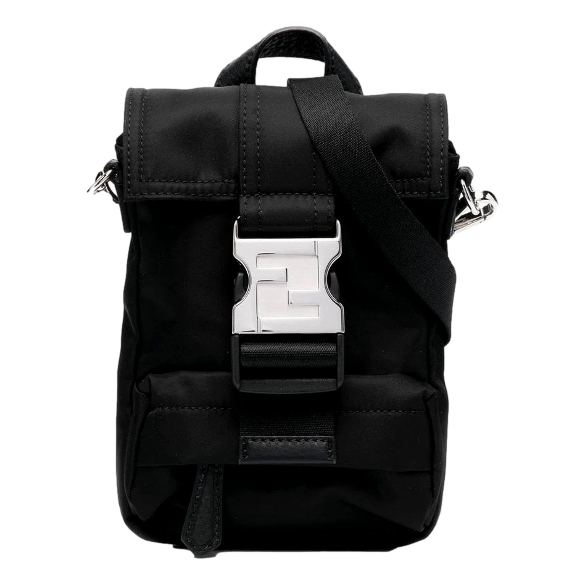 Stylish & Sustainable Small Fendi Backpack - Black Nylon Elegance -   Shop Bags 