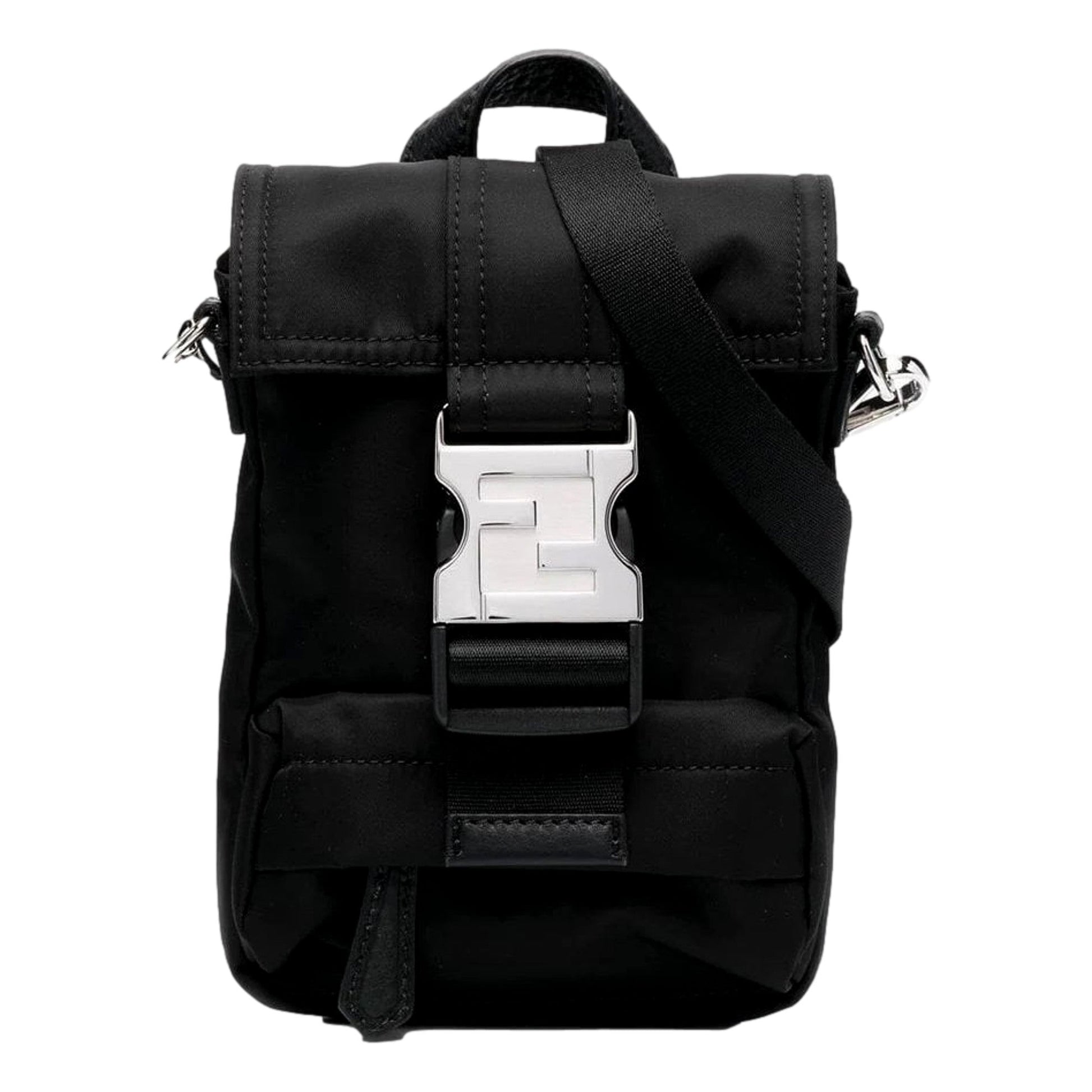 Stylish & Sustainable Small Fendi Backpack - Black Nylon Elegance -   Shop Bags LLC