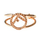 Fendi Ring: Crystal Logo Rose Gold Elegance - Size Small -   Shop Bags 