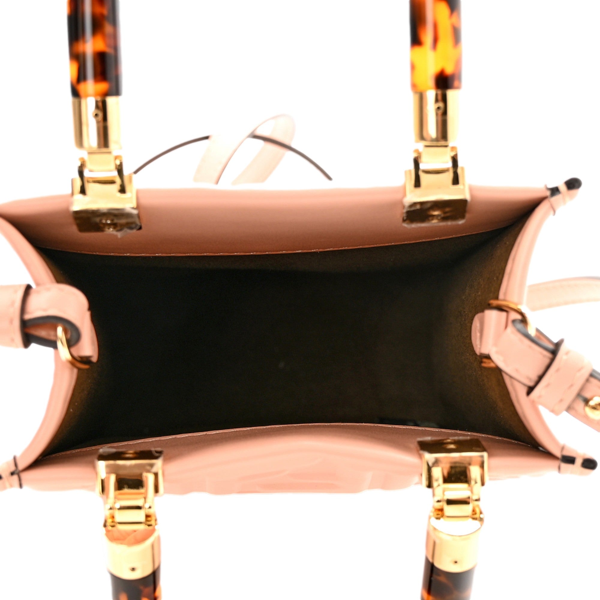 Fendi Mini Sunshine Shopper Tote - Baby Pink Leather Crossbody Bag
