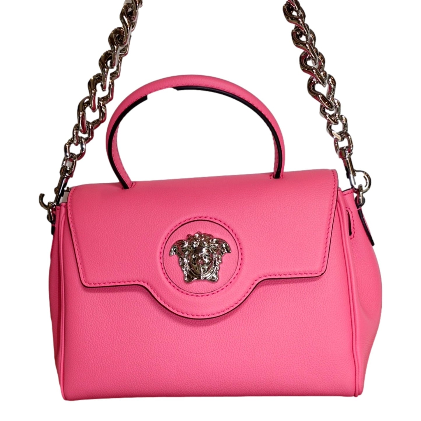 Top Handle Bag: Flamingo Pink Handbag - Versace Luxury Statement -   Shop Bags LLC 
