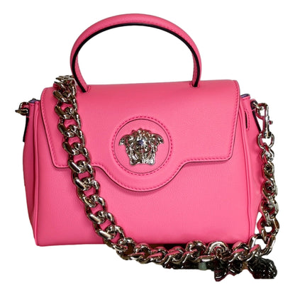 Top Handle Bag: Flamingo Pink Handbag - Versace Luxury Statement -   Shop Bags LLC 