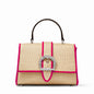 Top Handle Bag: Medium Pink Handbag with Crystal Embellishments -   Shop Bags LLC 