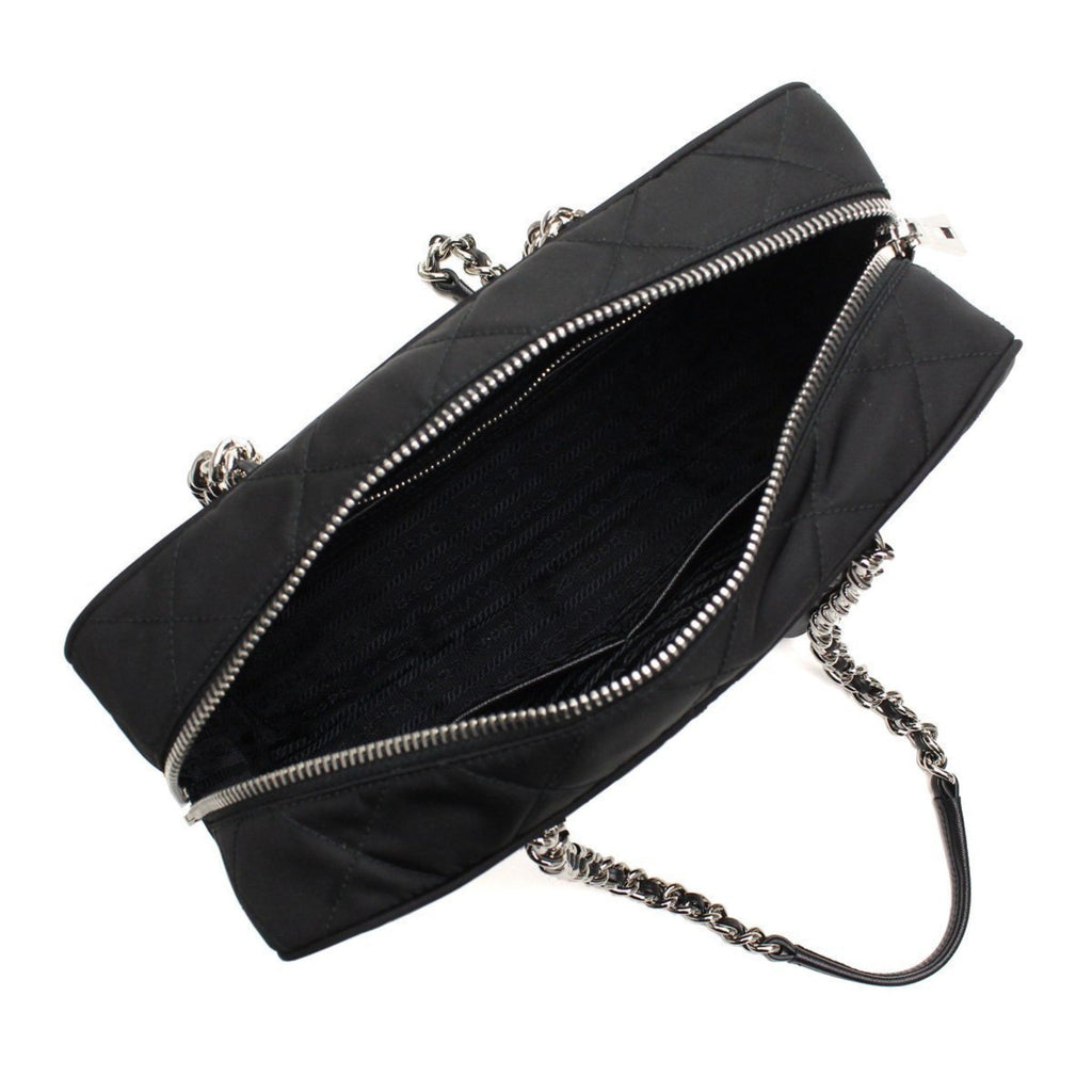 Prada Quilted Black Nylon Shoulder Bag - Luxury & Security Combined
