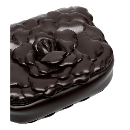 Valentino Atelier Bag 03: Elegant Brown Leather Crossbody with Roses -   Shop Bags LLC 