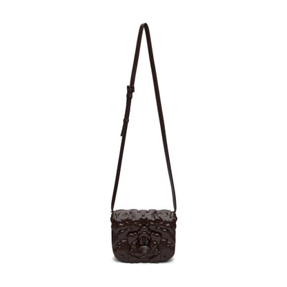 Valentino Atelier Bag 03: Elegant Brown Leather Crossbody with Roses -   Shop Bags LLC 