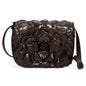 Valentino Atelier Bag 03: Elegant Brown Leather Crossbody with Roses -   Shop Bags LLC 