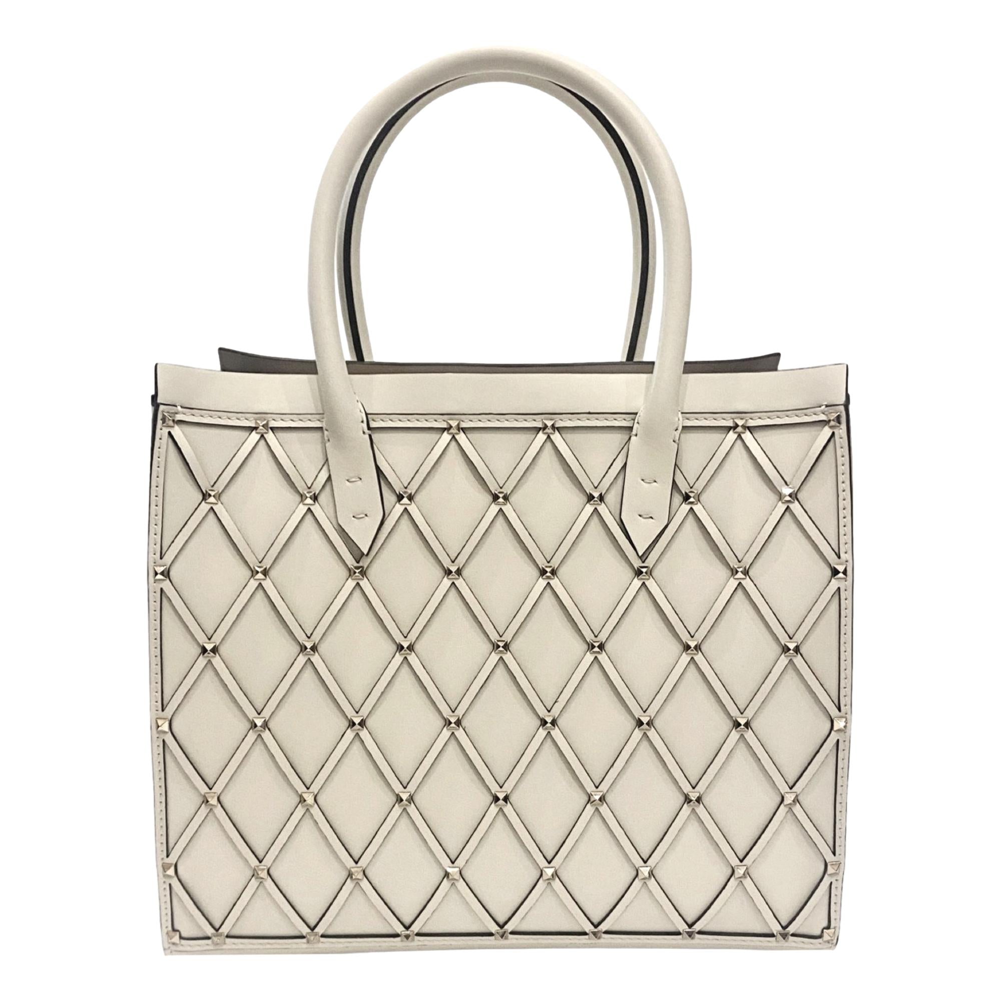 Valentino Garavani Crossbody Tote: Luxury Ivory Leather Bag -   Shop Bags LLC 
