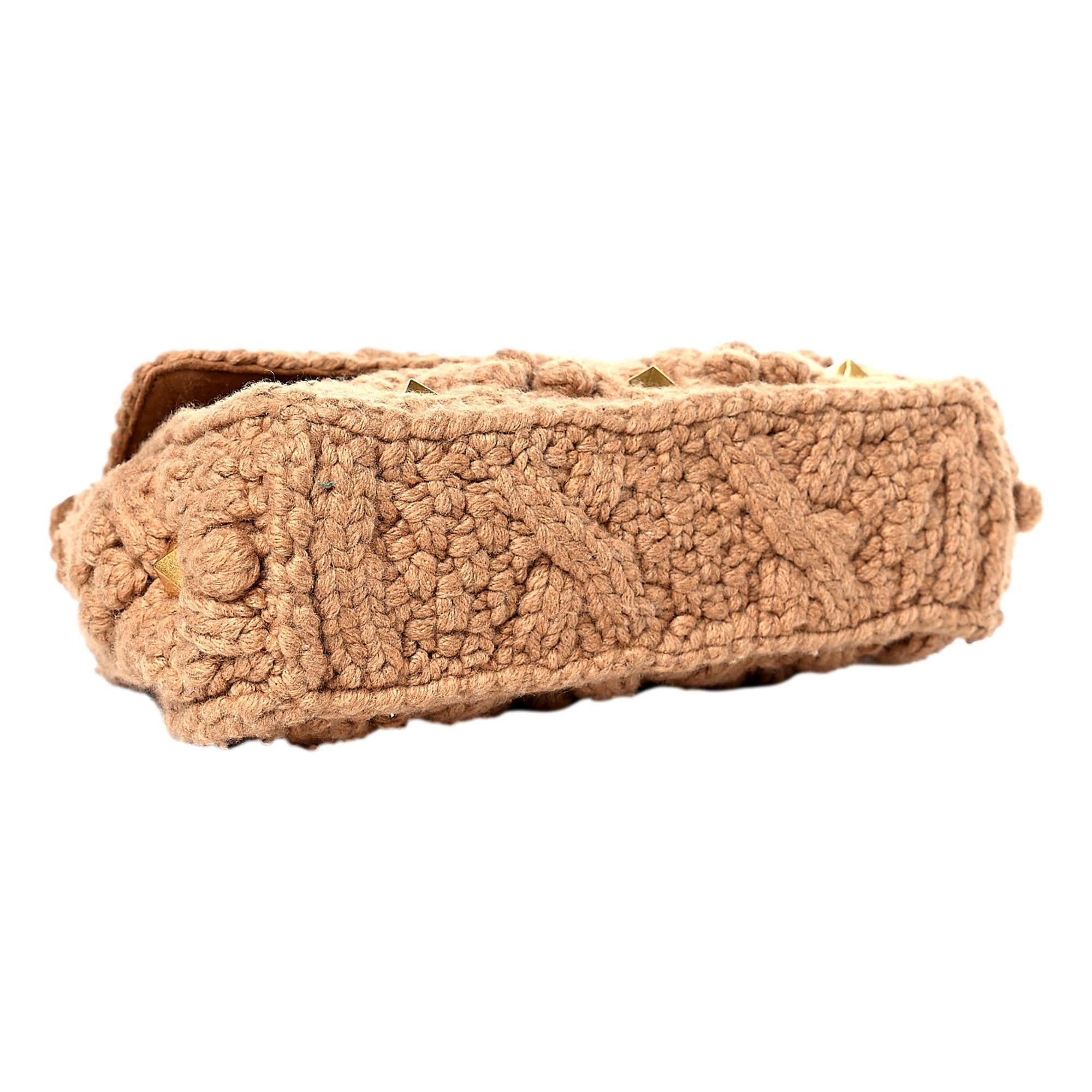 Valentino Garavani Roman Stud Large Shoulder Bag - Luxury Cashmere -   Shop Bags LLC