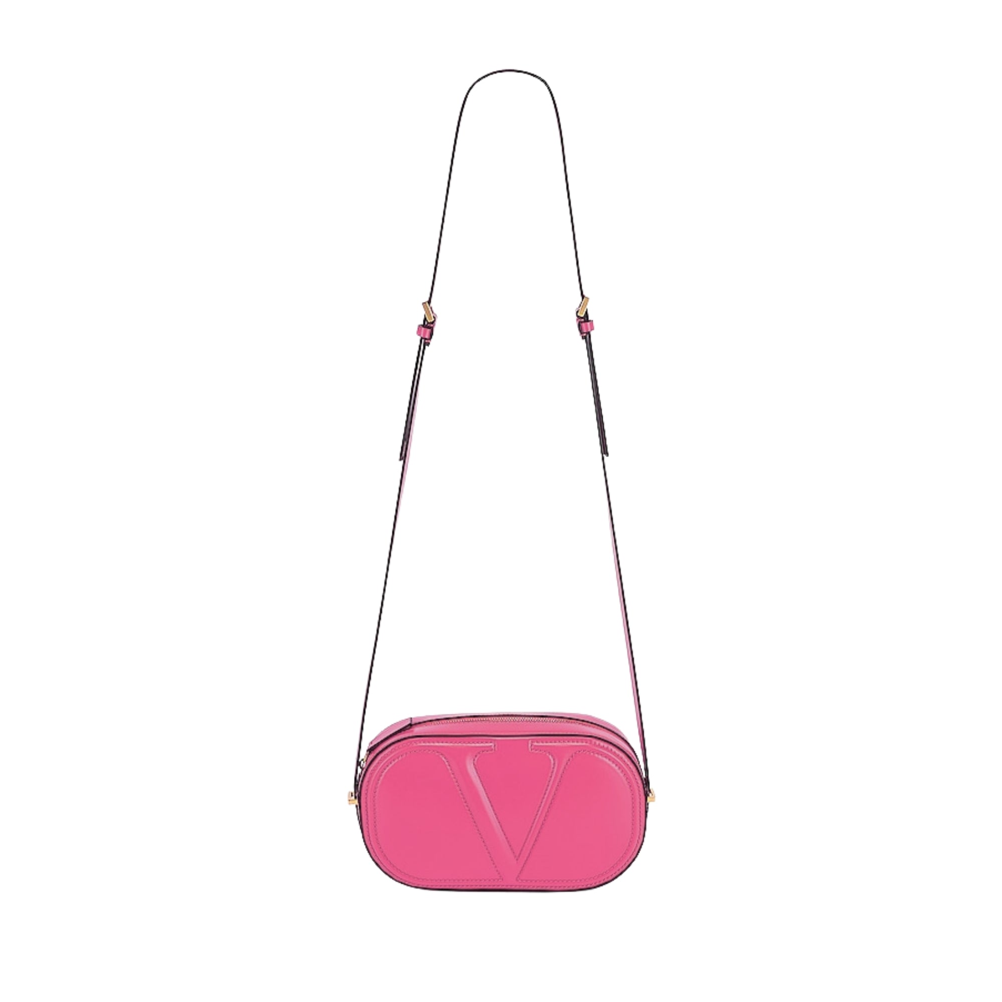 Valentino Garavani VLogo Walk Crossbody Bag - Elegant Pink Leather -   Shop Bags