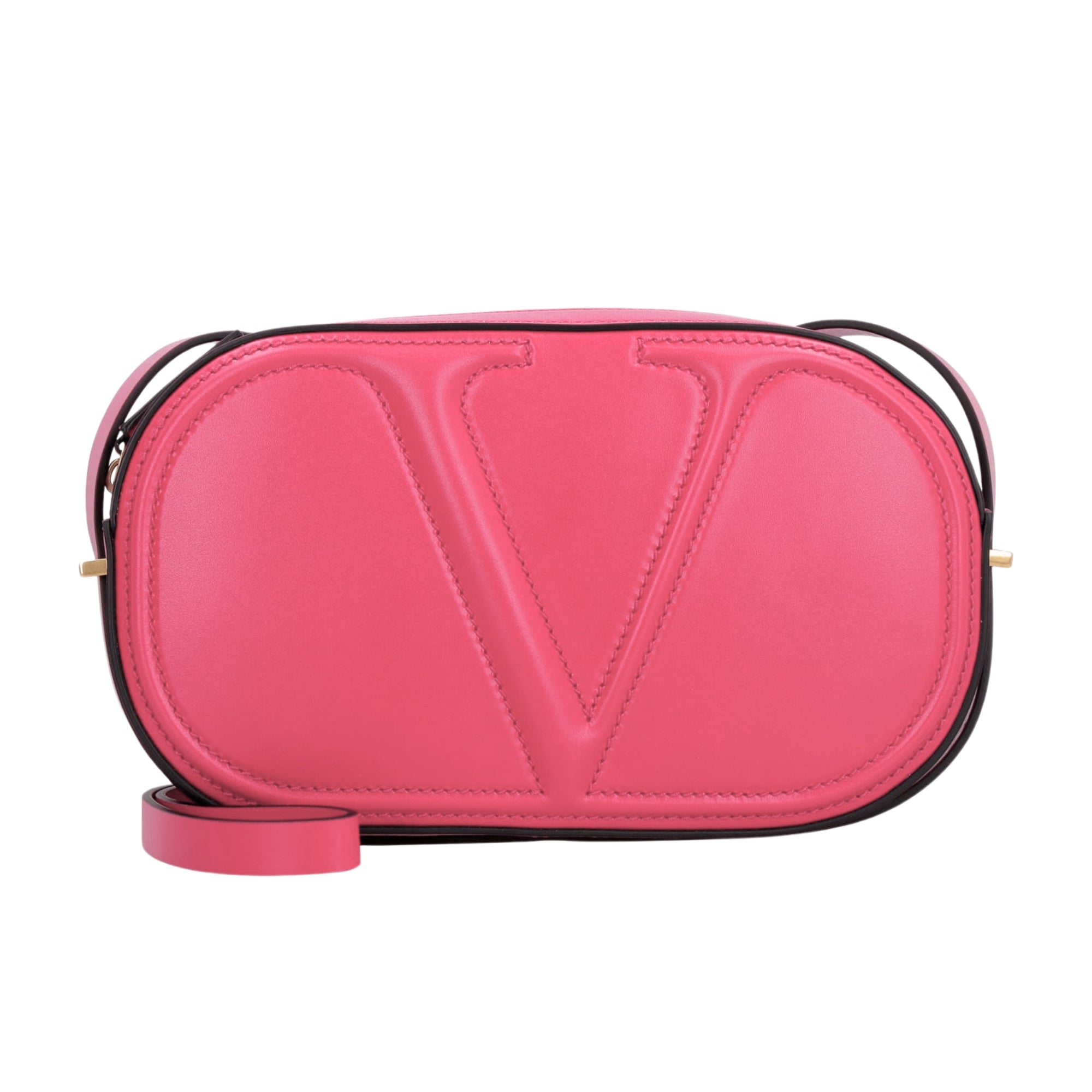 Valentino Garavani VLogo Walk Crossbody Bag - Elegant Pink Leather -   Shop Bags