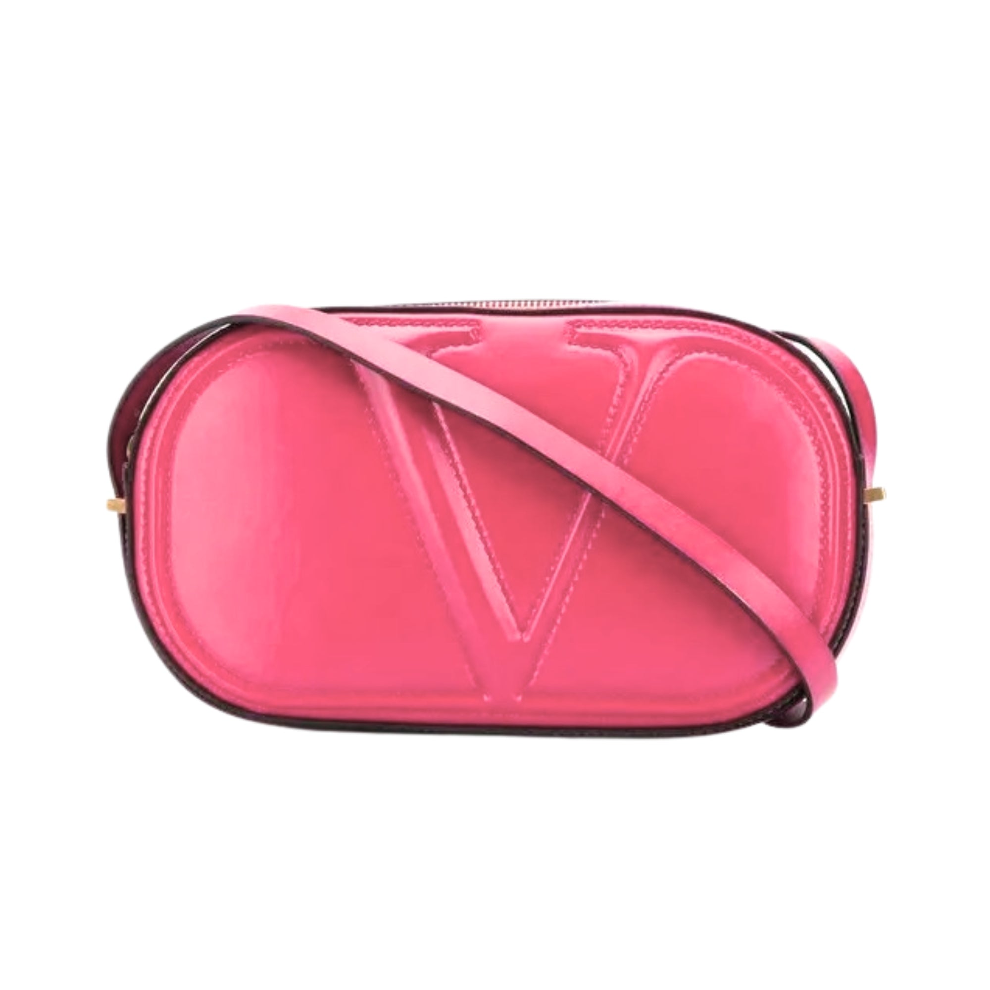 Valentino Garavani VLogo Walk Crossbody Bag - Elegant Pink Leather -   Shop Bags