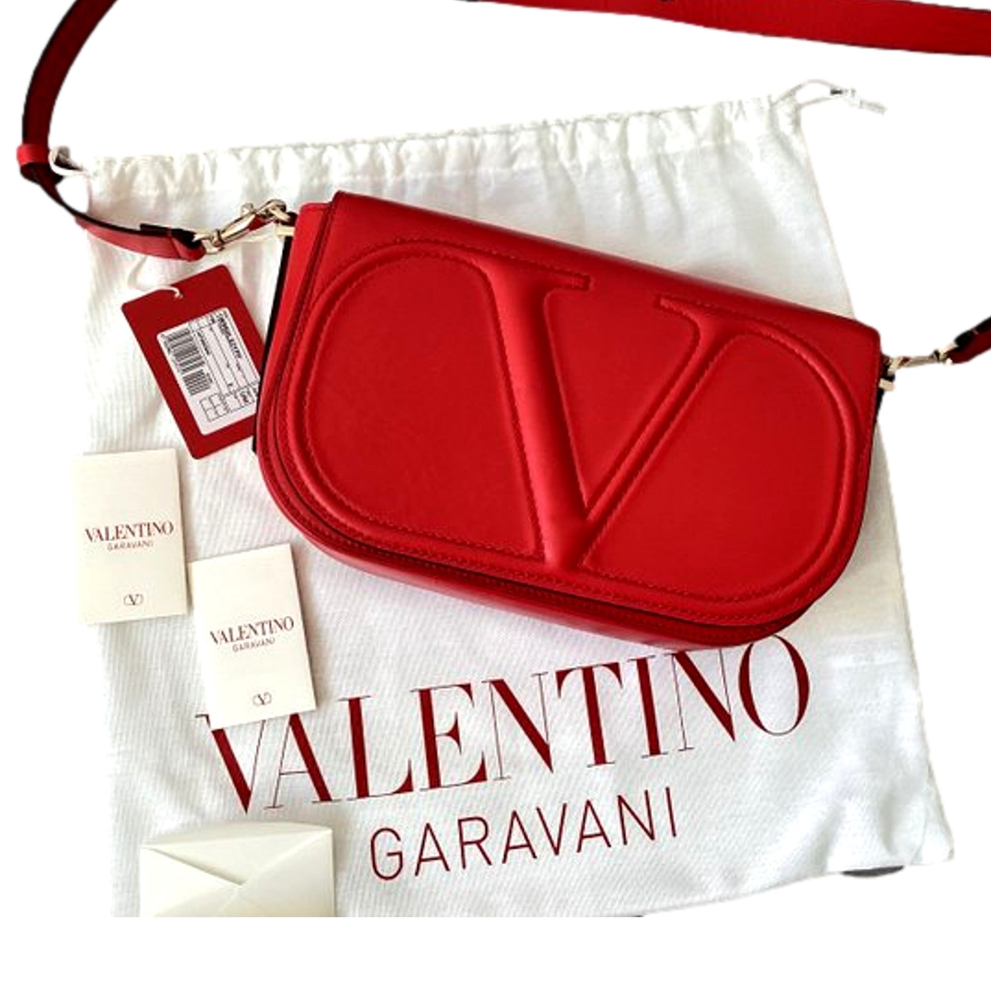 Valentino Garavani VLogo Walk Large Crossbody Bag - Bold Red Elegance -   Shop Bags 