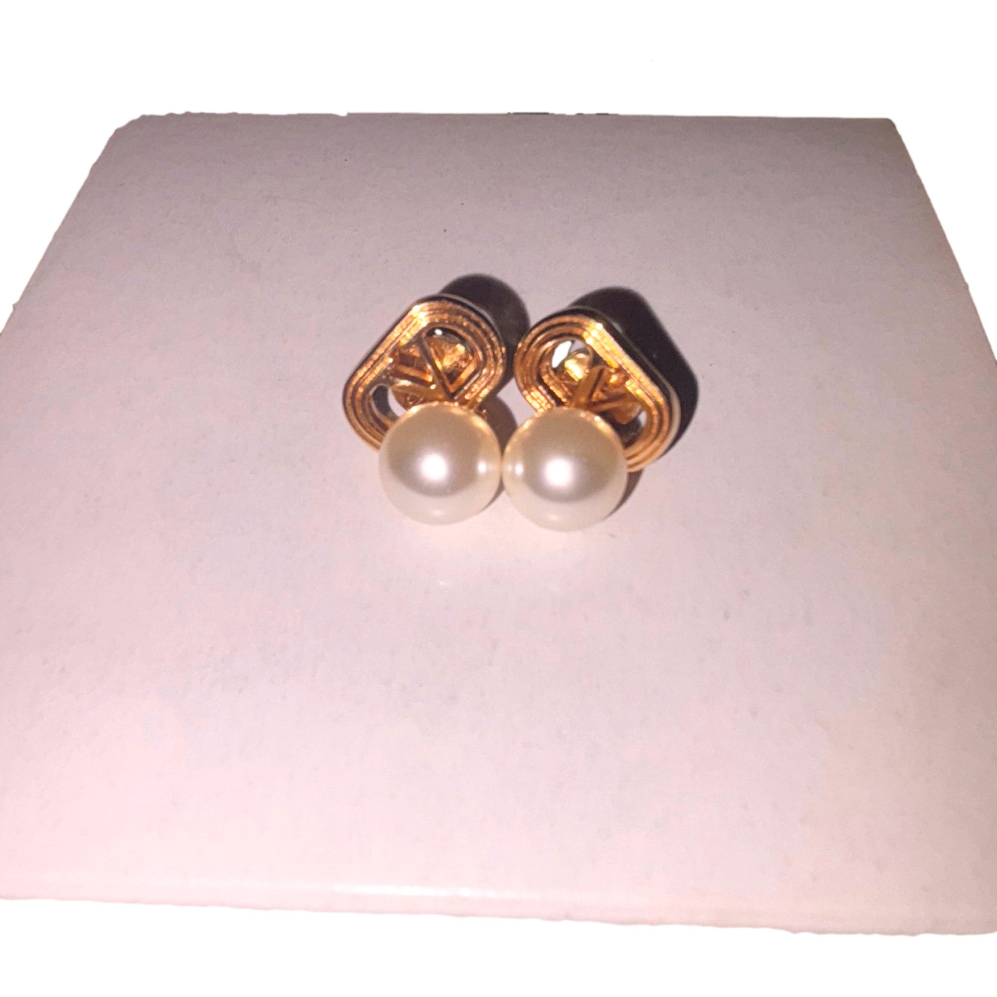 Valentino Gold Pearl Drop Earrings: Timeless Luxury & Elegance -   Shop Bags LLC