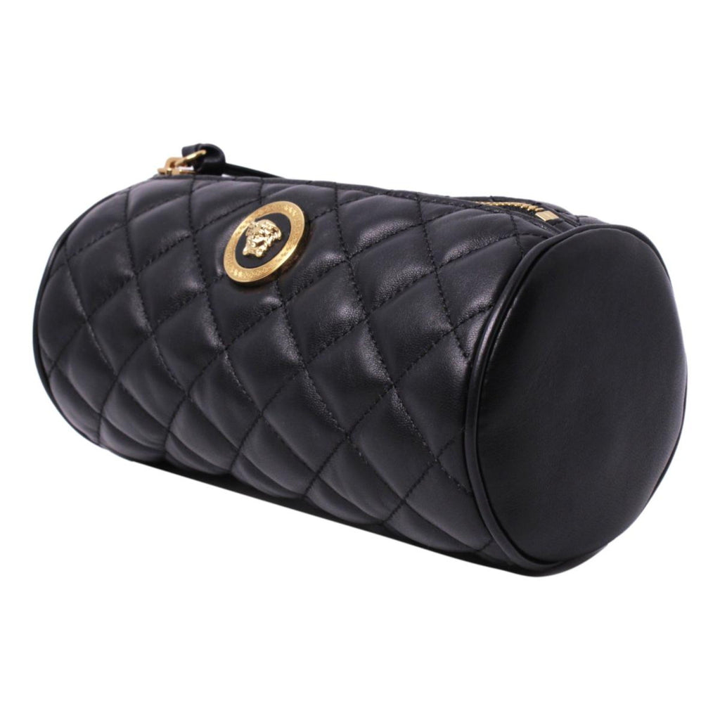 Versace Bag: Luxurious Black Cosmetic Bag with Medusa Emblem - Shop -   Shop Bags LLC 