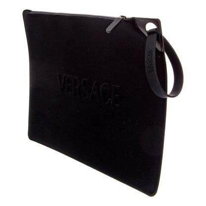 Versace Black Nylon Portfolio Pouch – Sleek Wristlet Essentials