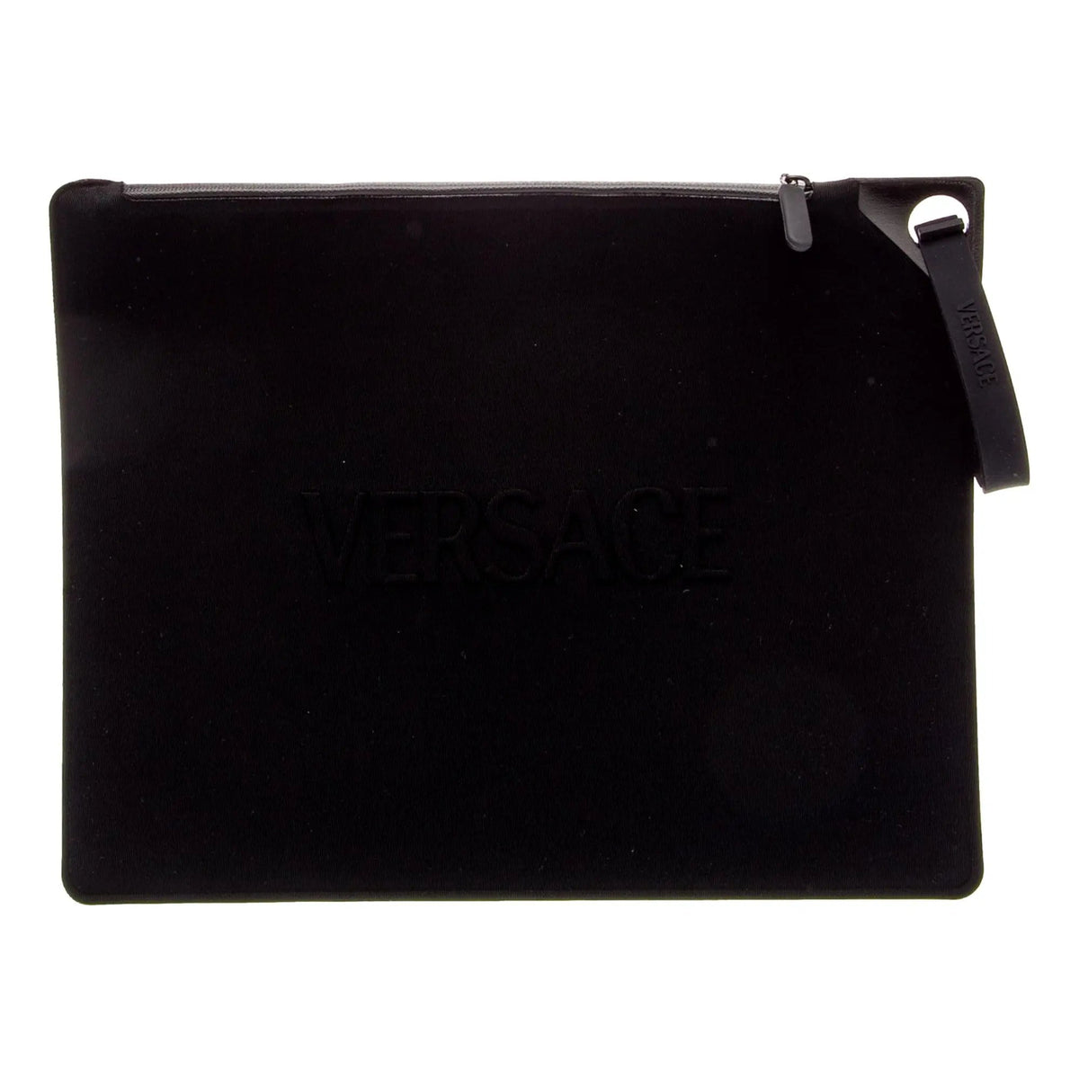 Versace Black Nylon Portfolio Pouch – Sleek Wristlet Essentials