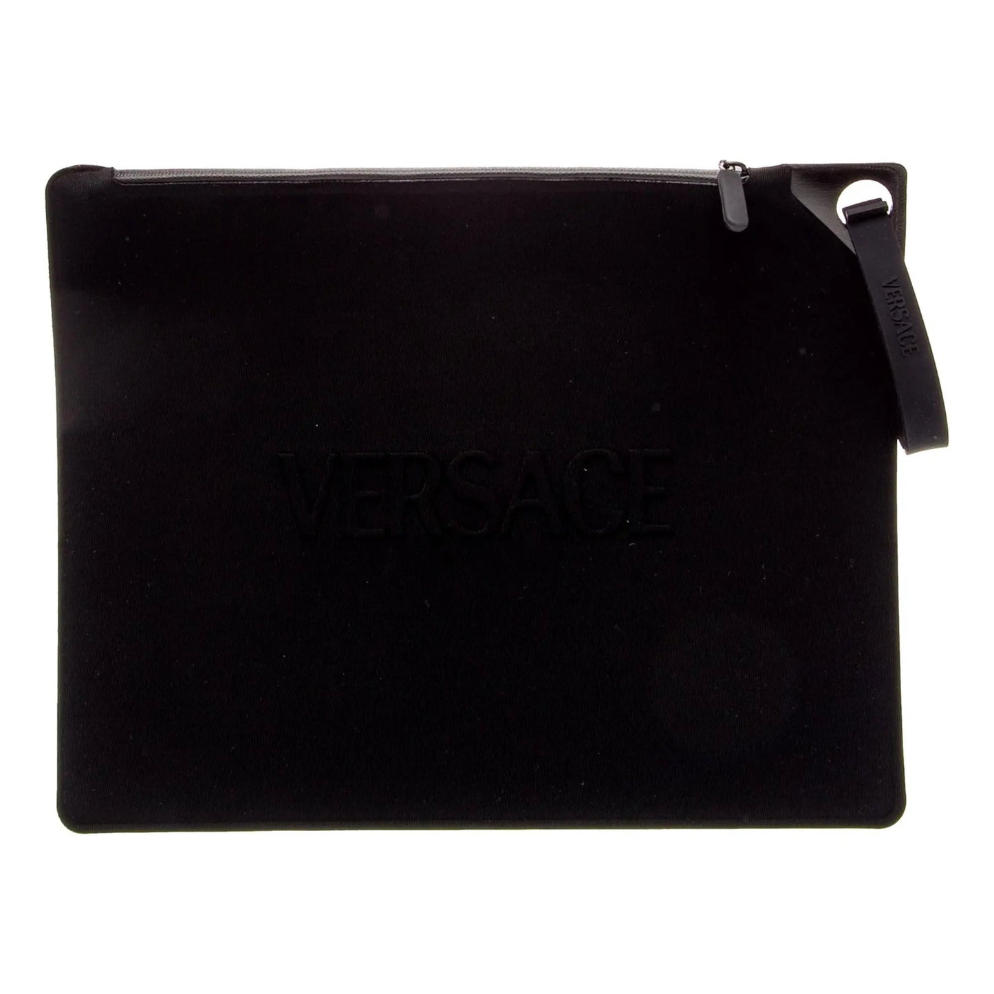 Versace Black Nylon Portfolio Pouch – Sleek Wristlet Essentials -   Shop Bags LLC