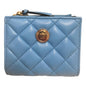 Versace Compact Snap Wallet - Quilted Lamb Leather Luxury Accessory -   Shop Bags LLC 