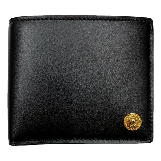 Versace Fashion Luxury Calfskin Bifold Wallet with Medusa Emblem
