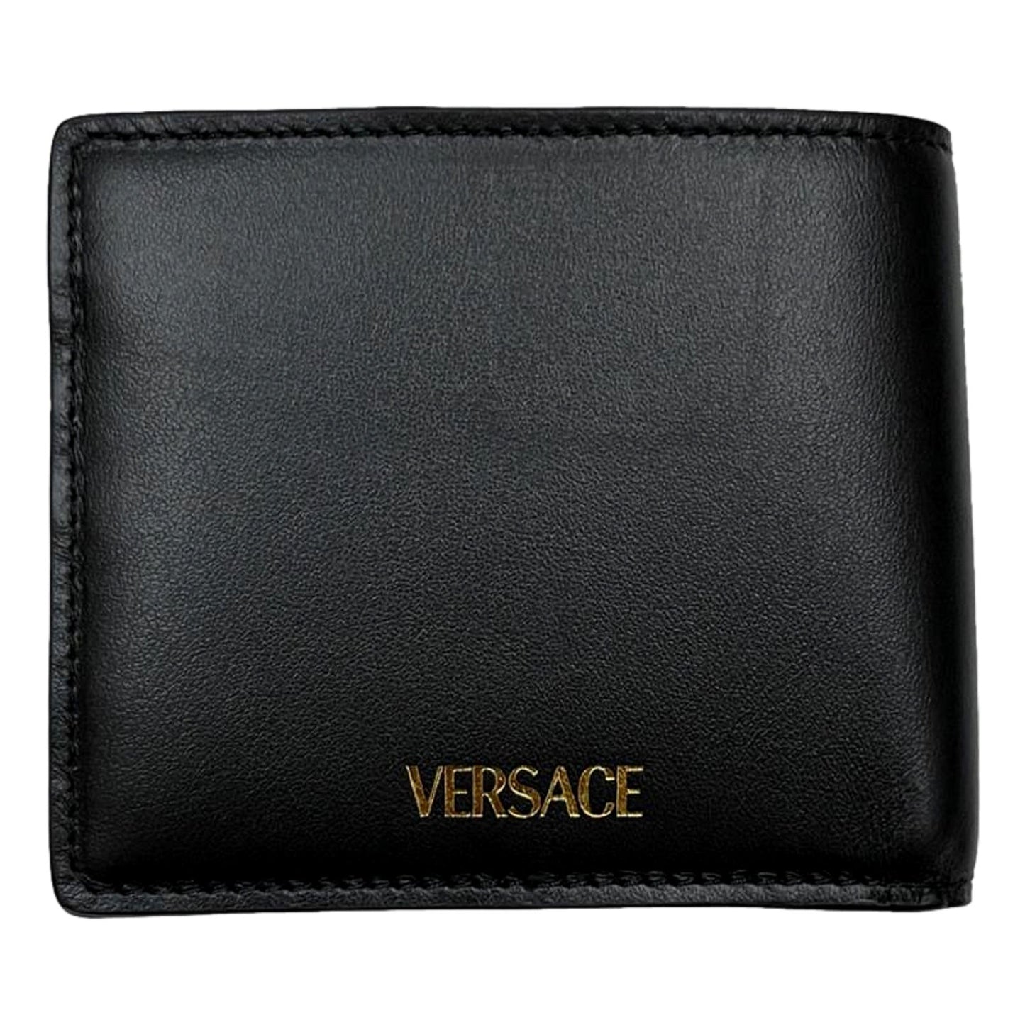 Versace La Medusa Black Calfskin Leather Bifold Wallet -   Shop Bags LLC 