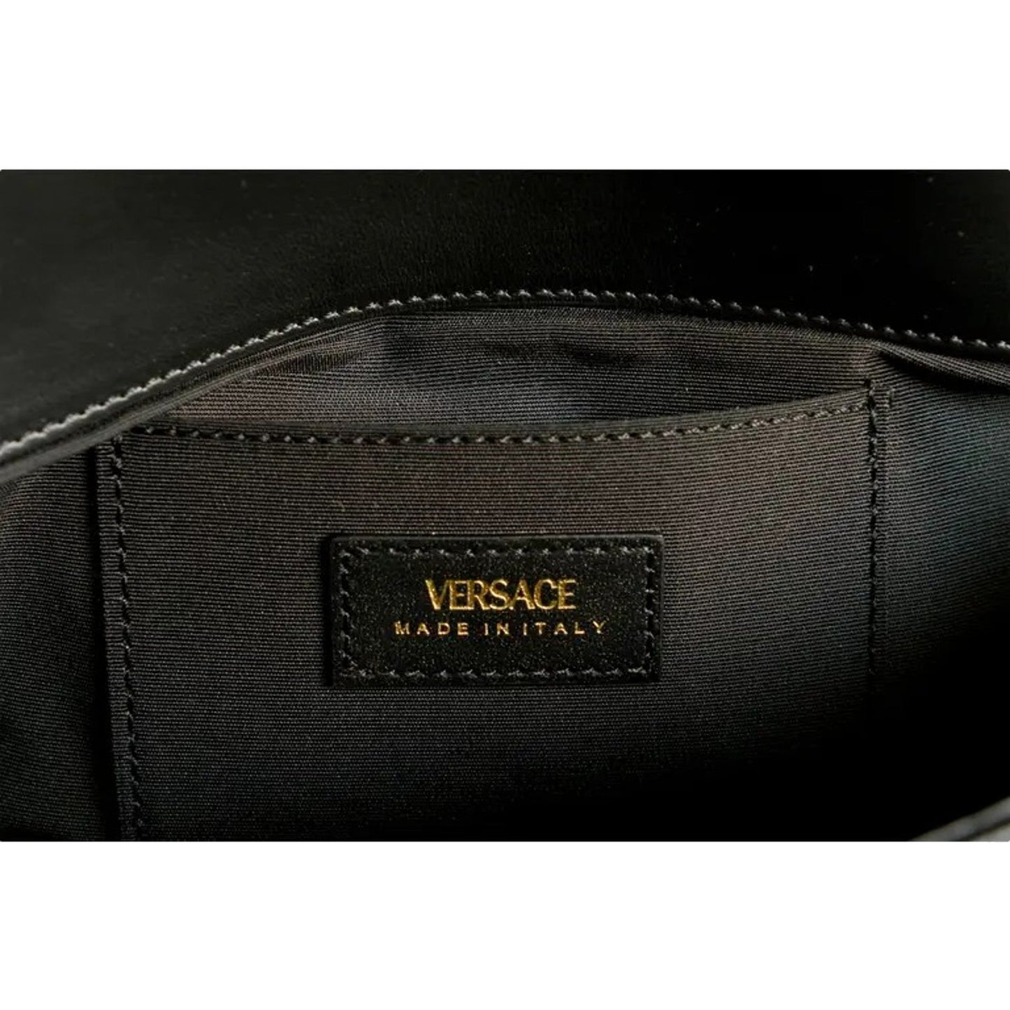 Versace La Medusa Quilted Calfskin Leather Black Crossbody Bag Gold -   Shop Bags LLC