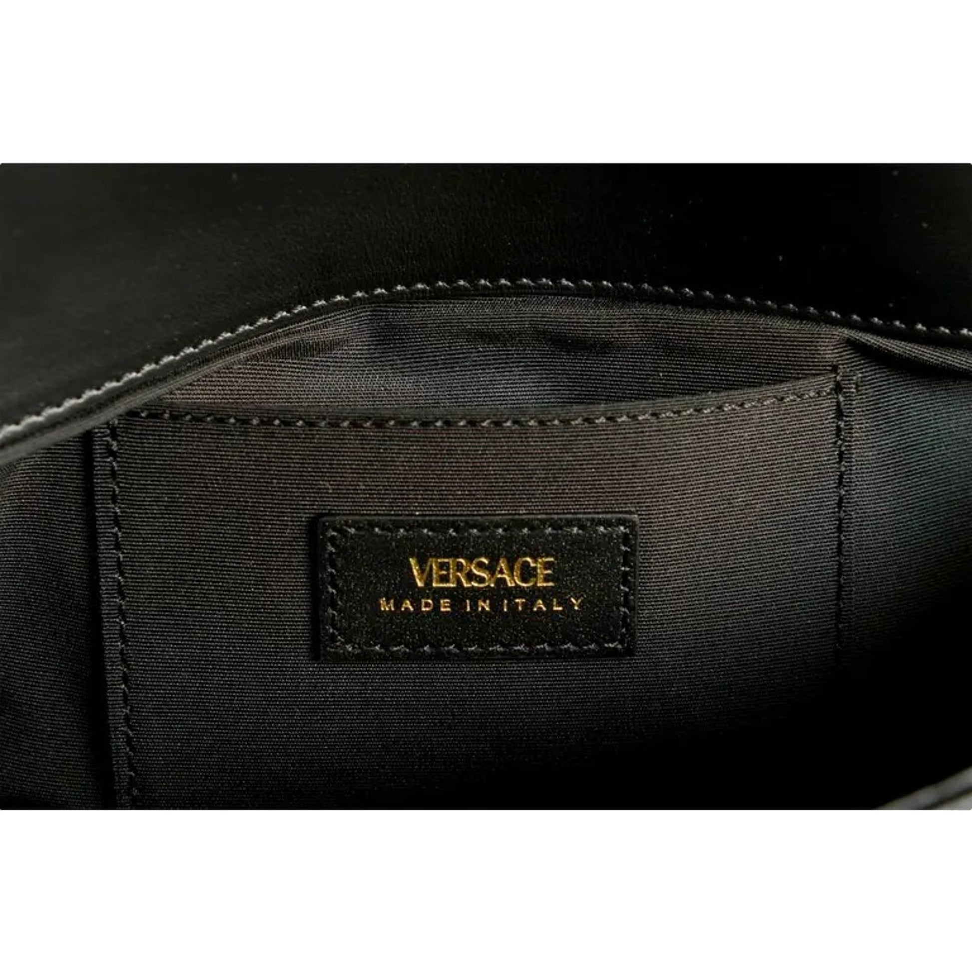 Versace La Medusa Quilted Calfskin Leather Black Crossbody Bag Gold -   Shop Bags LLC