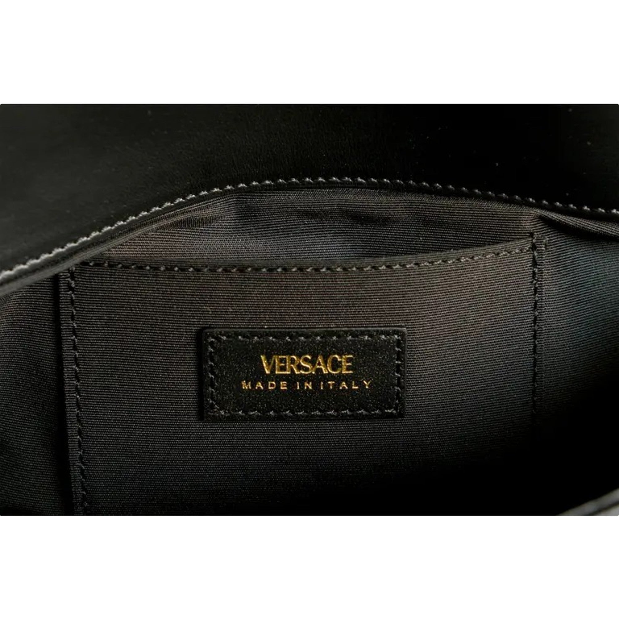 Versace La Medusa Quilted Calfskin Leather Black Crossbody Bag Gold -   Shop Bags LLC