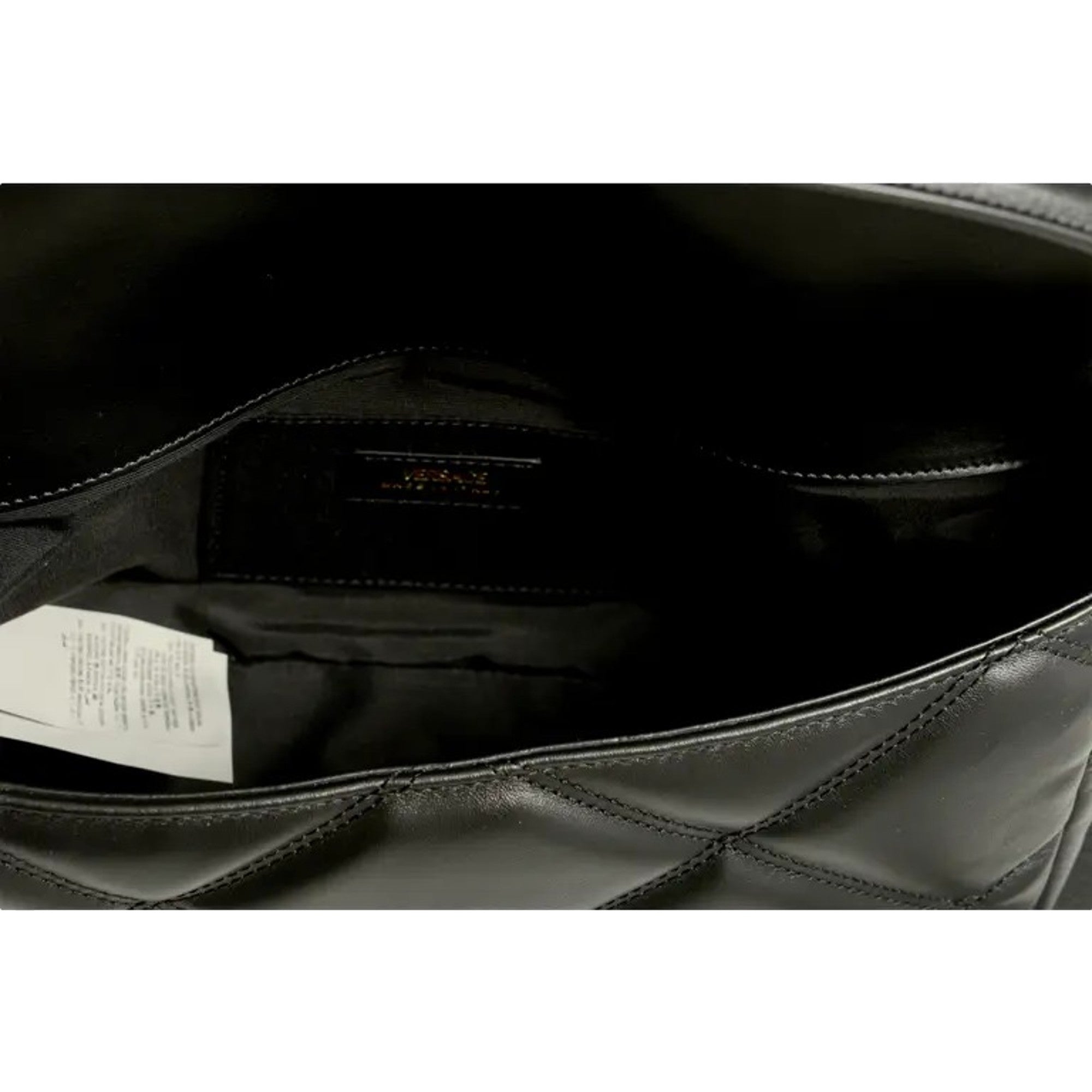 Versace La Medusa Quilted Calfskin Leather Black Crossbody Bag Gold -   Shop Bags LLC