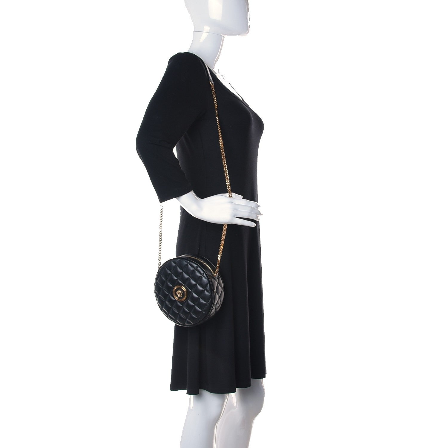 Versace La Medusa Quilted Leather Shoulder Bag - Luxury & Elegance -   Shop Bags LLC 
