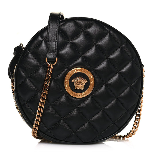 Versace La Medusa Quilted Leather Shoulder Bag - Luxury & Elegance -   Shop Bags LLC 