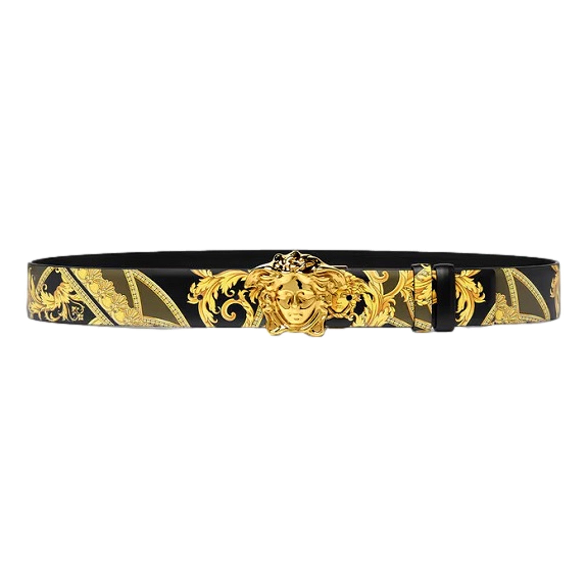 Versace La Medusa Reversible Calfskin Belt 75/30 - Luxury Elegance -   Shop Bags LLC