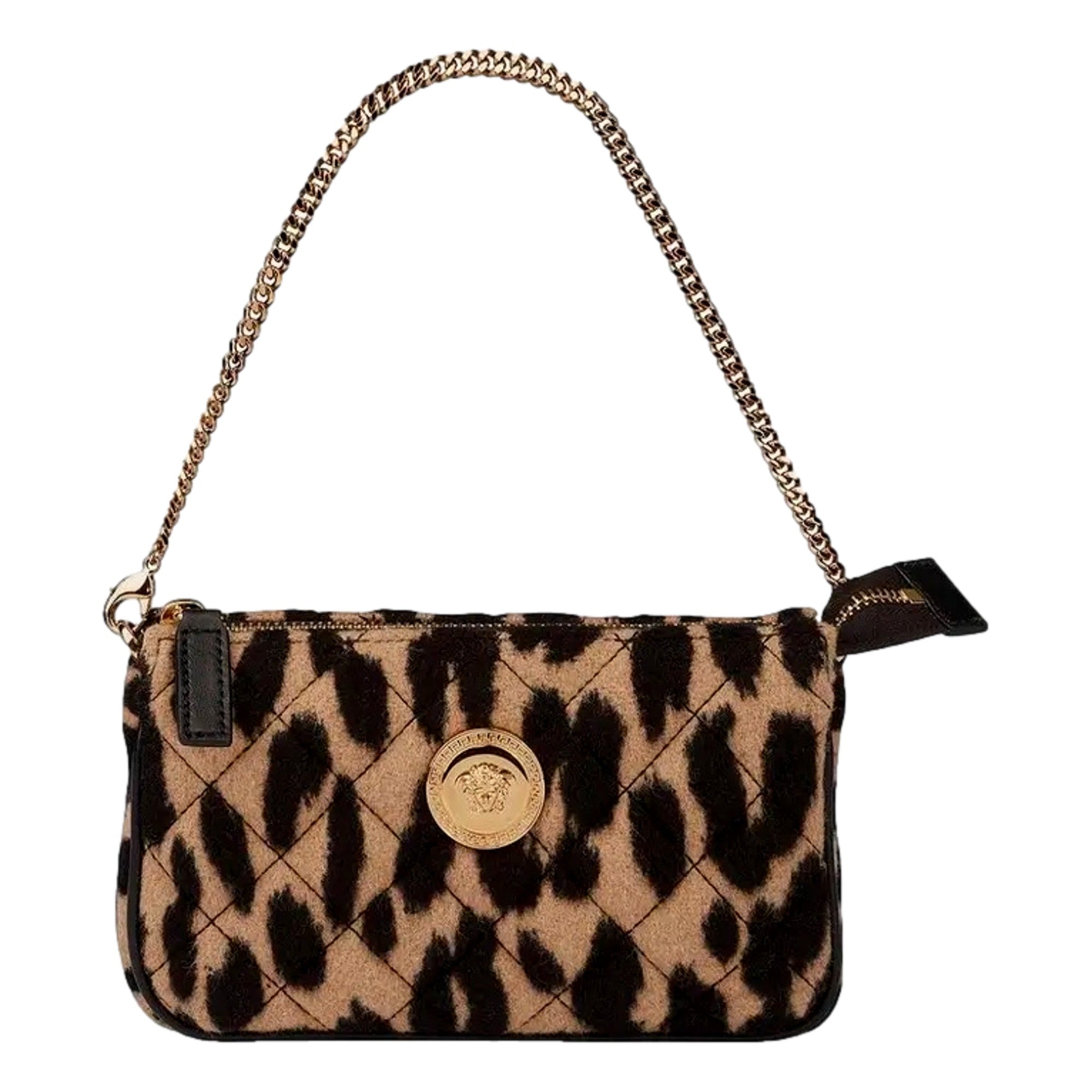 Versace Leopard Print Mini Bag - Luxe Style with Medusa Icon -   Shop Bags LLC 
