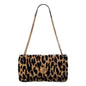 Versace Leopard Print Wool Leather Shoulder Bag - Chic & Sophisticated -   Shop Bags LLC 