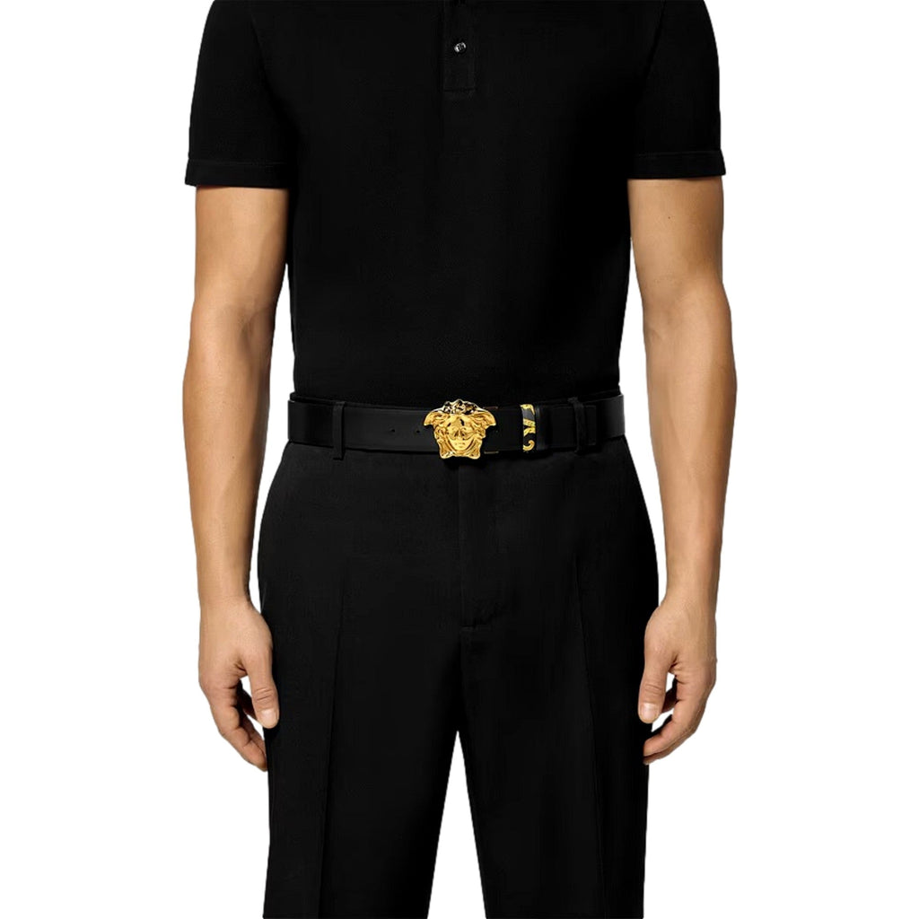 Versace Reversible Calfskin Belt 80/32 - Luxury Baroque Style -   Shop Bags LLC