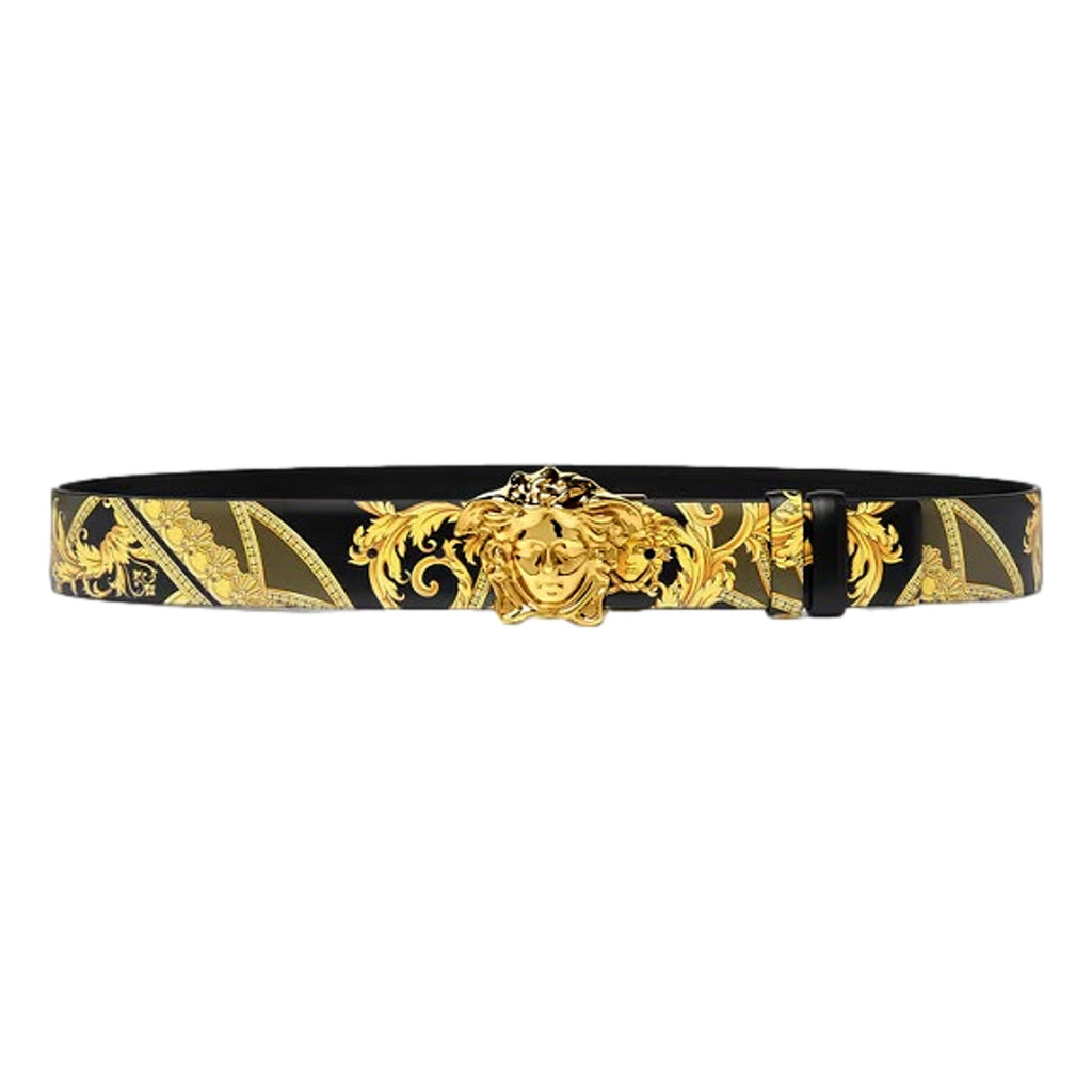 Versace Reversible Calfskin Belt 80/32 - Luxury Baroque Style -   Shop Bags LLC