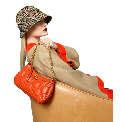 Vibrant Gucci GG Quilted Mini Shoulder Bag - Orange & Chic -   Shop Bags LLC