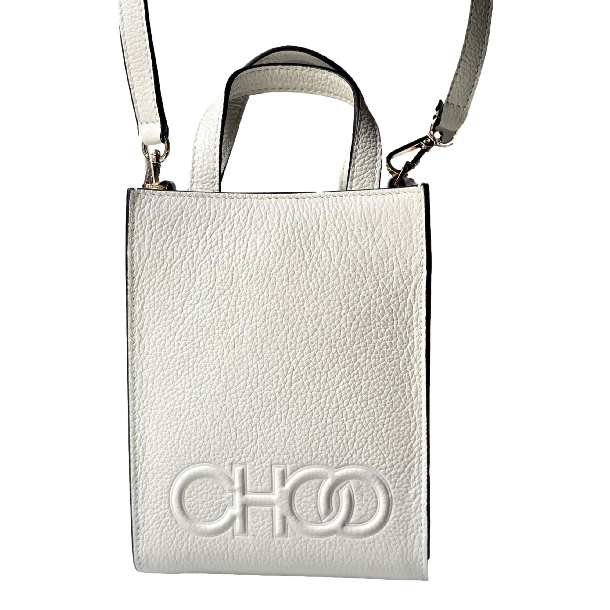 White Mini Shopper Handbag Crossbody: Elegance by Jimmy Choo -   Shop Bags LLC