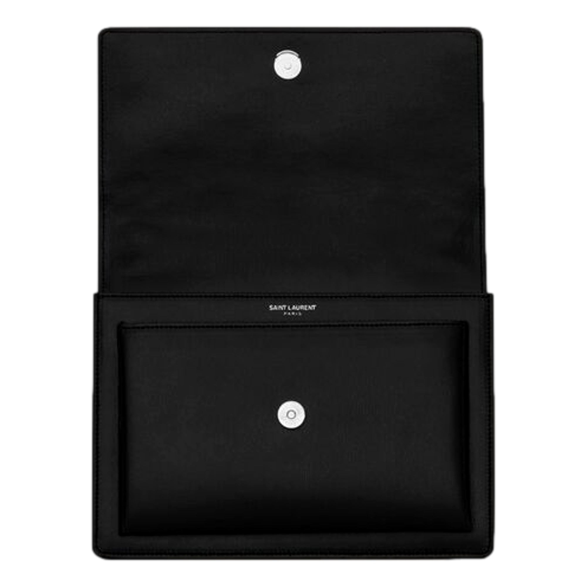 YSL Saint Laurent Sunset Black Leather Handbag - Elegant & Versatile -   Shop Bags LLC