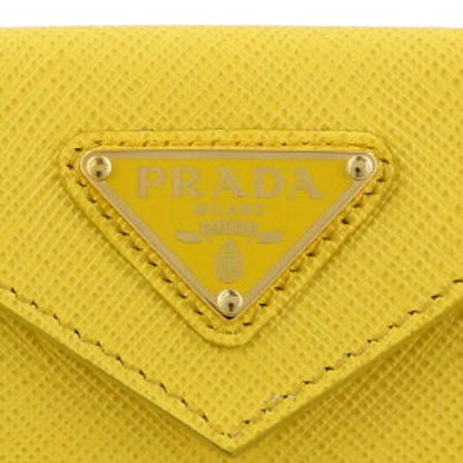 Yellow Trifold Wallet - Prada Saffiano Leather | Luxury & Functional -   Shop Bags LLC 