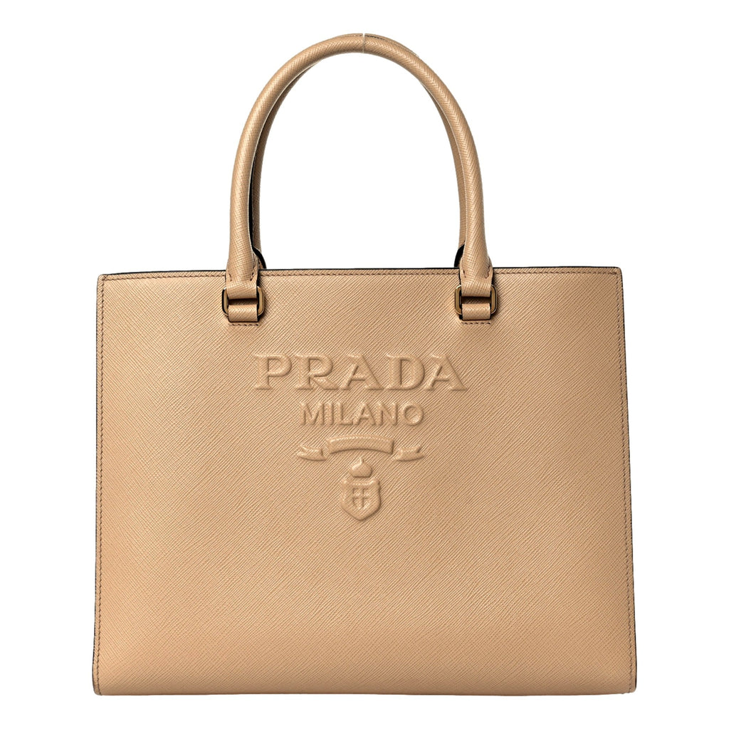 Prada Saffiano Sabbia Tote, Shop Bags - Luxurious Italian