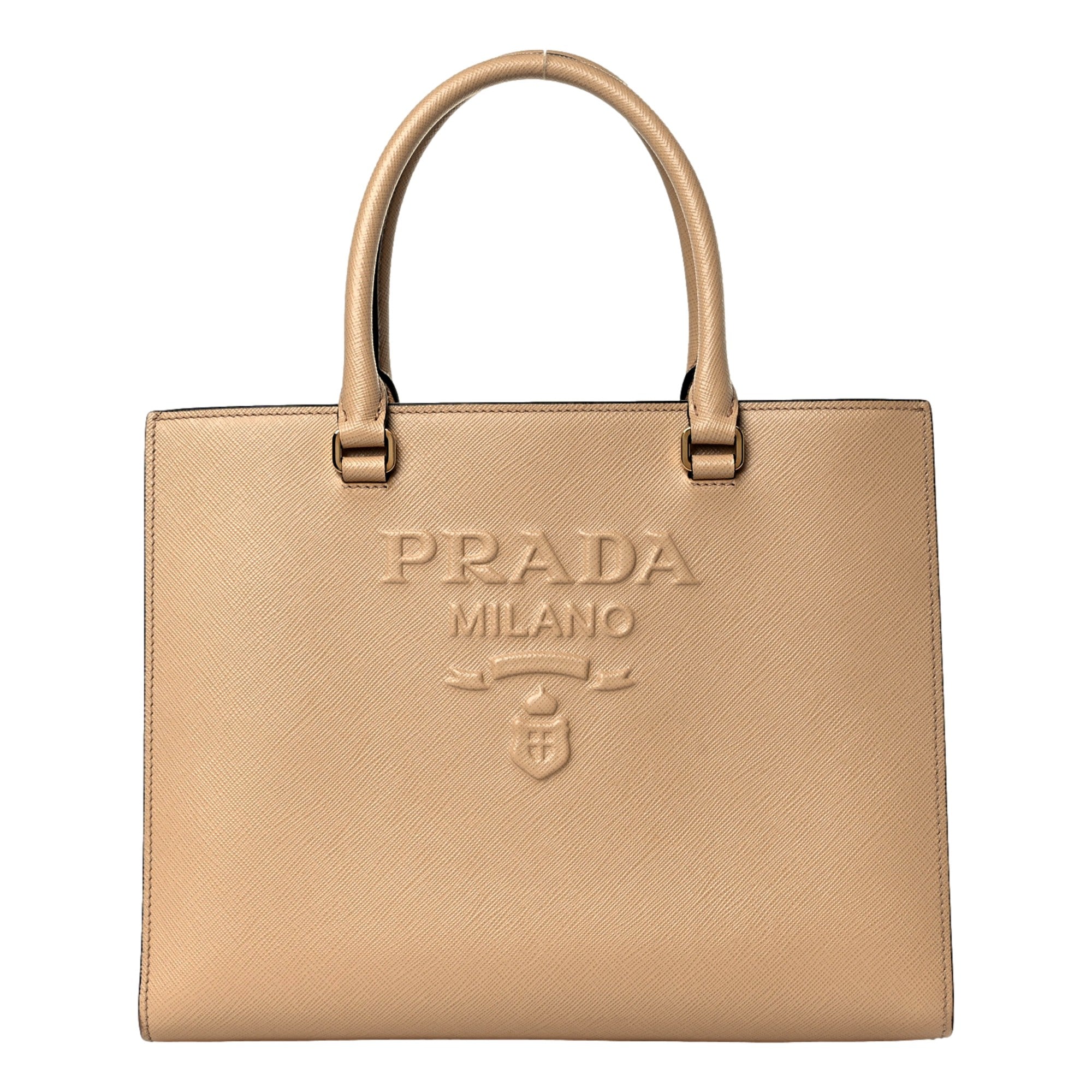 Prada Saffiano Sabbia Tote, Shop Bags - Luxurious Italian