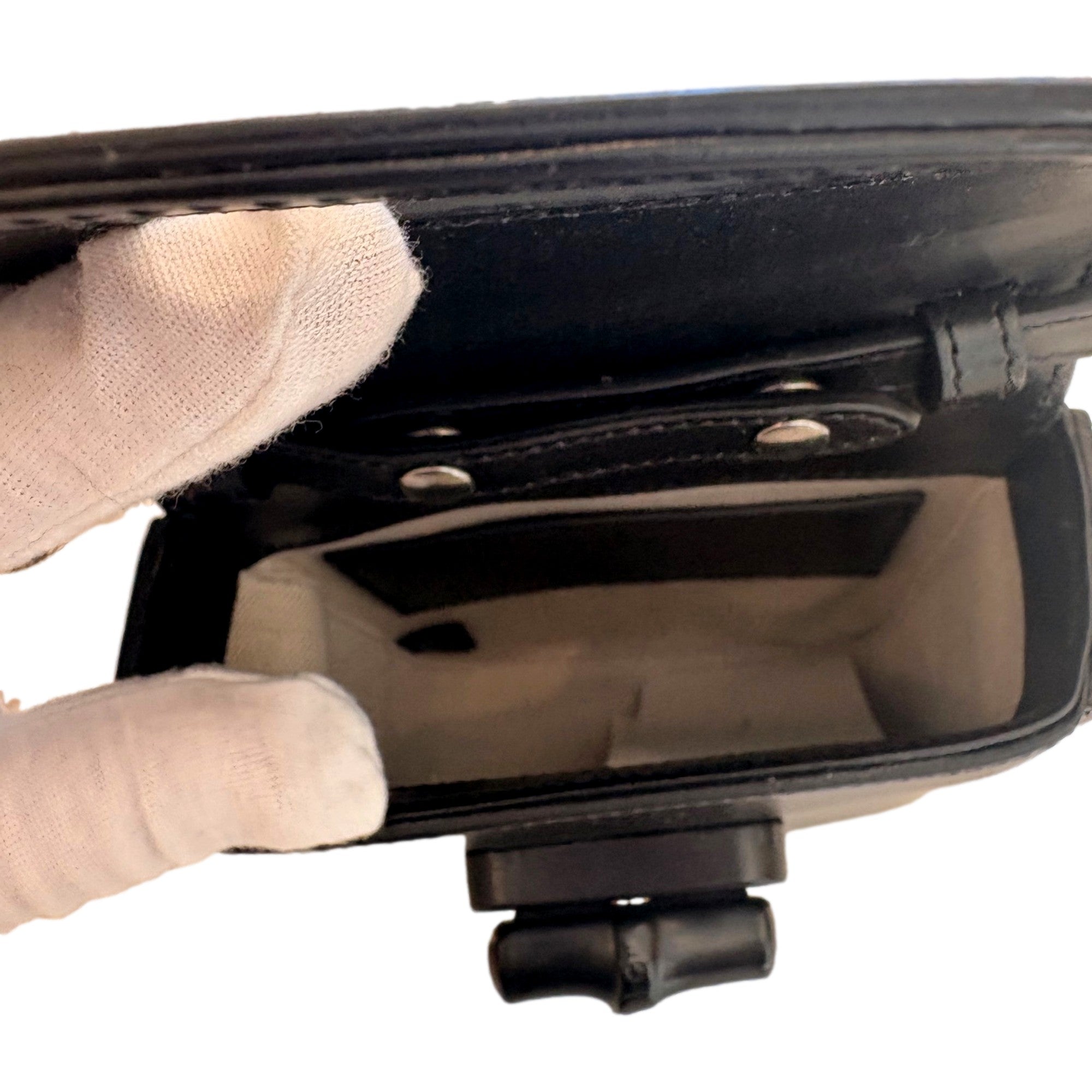 Gucci Bamboo 1947 Mini Black Leather Handbag - Timeless & Elegant