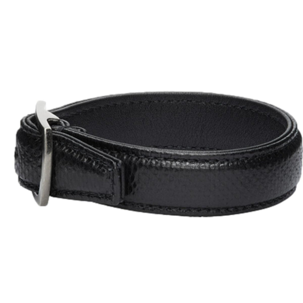 Shop Saint Laurent Leather Snake, Black Buckle Bracelet - Chic Style